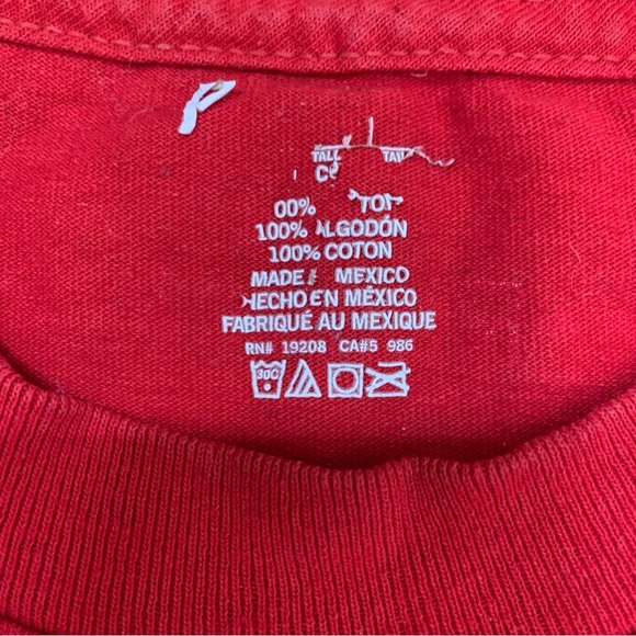 REEBOK NHL OFFICIAL CALGARY FLAMES Giordano Print Tee W Cap Sleeves Red Boys 12Y - Picture 7 of 8